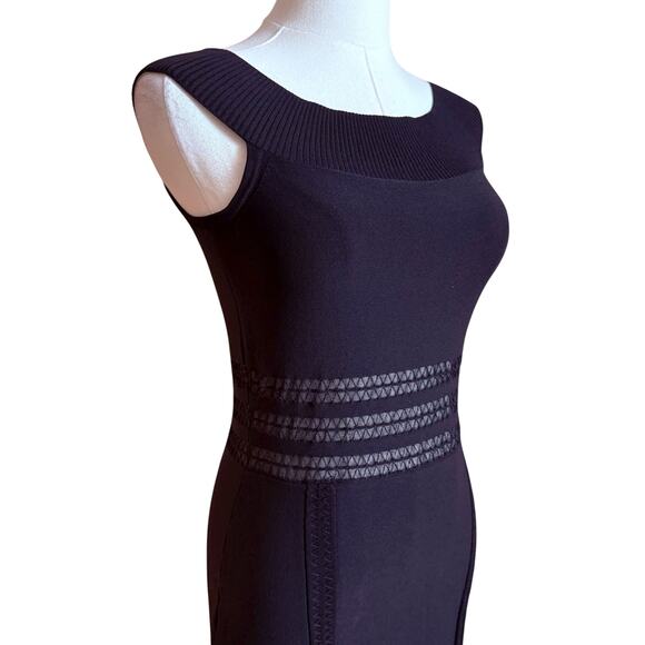 JONATHAN SIMKHAI Tower Trim Band Knit Dress Size S Ribbed Off The Shoulder - Picture 3 of 12